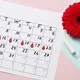 Catatan menstruasi di kalender
